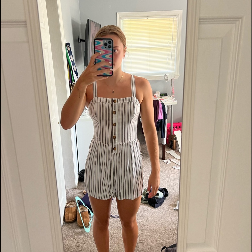 Hollister Striped Romper